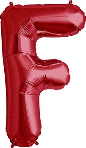 Letter F, Packaged, 34", Red, Helium