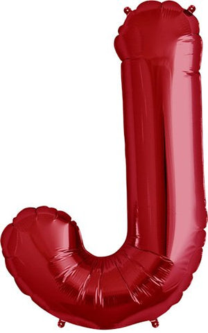 Letter J, Packaged, 34", Red, Helium