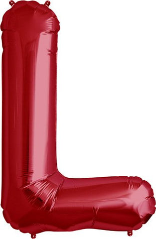 Letter L, Packaged, 34", Red, Helium