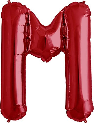 Letter M, Packaged, 34", Red, Helium
