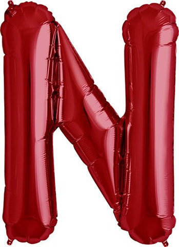 Letter N, Packaged, 34", Red, Helium