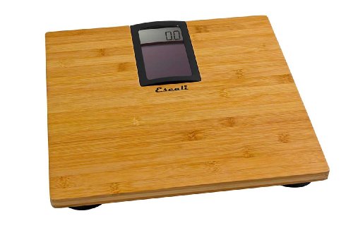 Solar Bamboo Bathroom Scale, 400 Lb / 180 Kg.