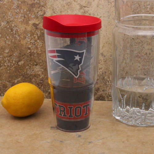 NFL New England Patriots Wrap with Lid 24oz Tumbler