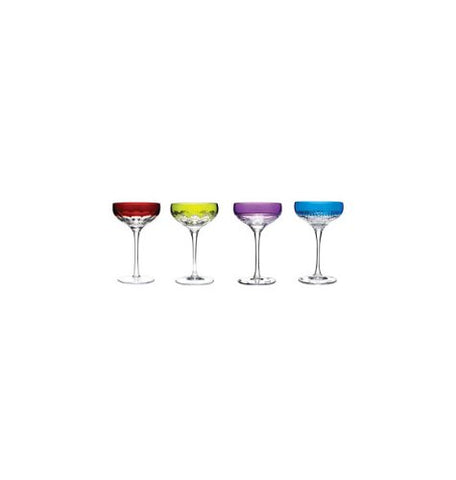 Mixology Mixed Coupe Color 6 oz Set/4 (Blue, Lime Green, Purple & Red) (not in pricelist)