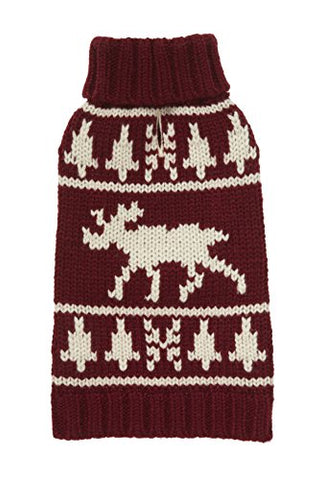 Burgundy Moose Sweater - Size 14"