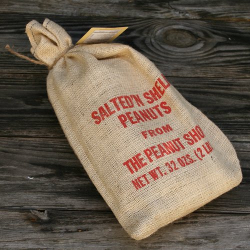 Roasted and Salted In-Shell Peanuts in Burlap Bag