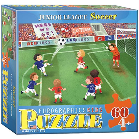 Junior League - Soccer 60 pc 8x8 inches Box, Puzzle