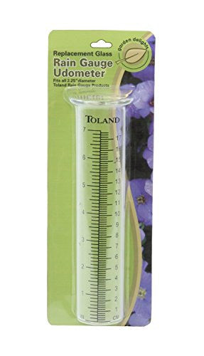 Toland Home Garden Glass Replacement Rain Gauge Tube Udometer with Large Printed Numbers 227200