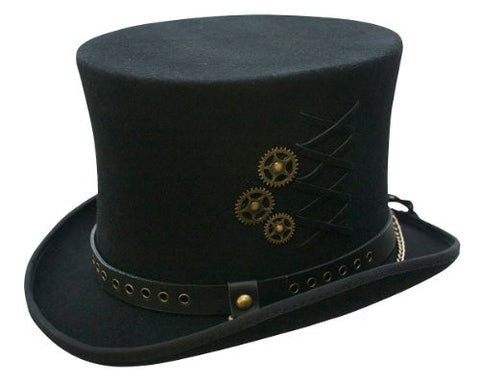 SteamPunk Top Hat - Black, Large