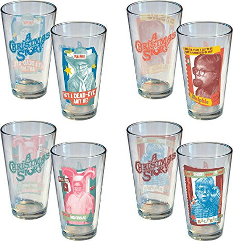 A Christmas Story Retro Ralphie Pint 4-Pack Drinking Glasses