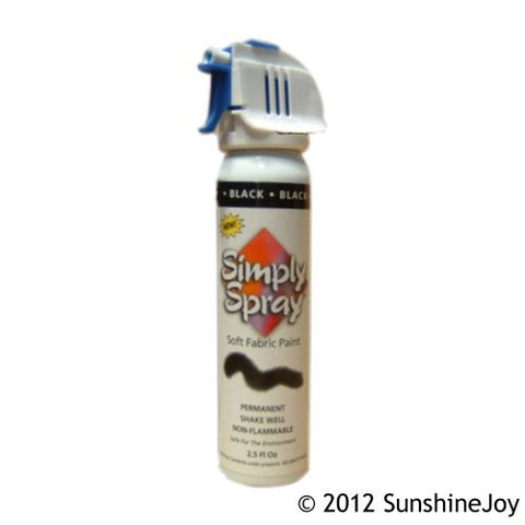 Simply Spray Soft Fabric Paint 2.5oz - Black