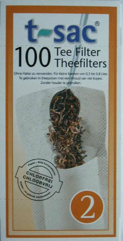 T-Sac Tea Filters, Service Pack, Size 2, 1000 ct/carton