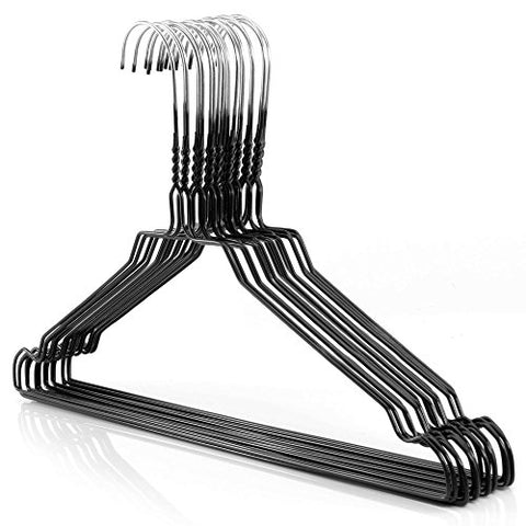 Coloured Metal Wire Clothes Hangers - 40cm, black