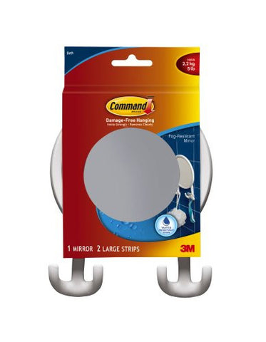 Fog-Resistant Mirror with Water-Resistant Strips  1 mirror & 2 strips/pk