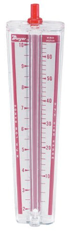 Dwyer Hand-Held Wind Meter, Low Scale 2-10 mph / High Scale 6-66 mph