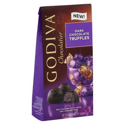 Godiva-Bag-Dk Choco Truffles-4oz