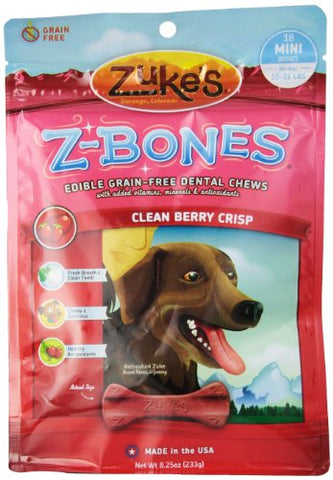 Zuke's Z-Bone Clean Berry Crisp Mini - 18 Count Pouch