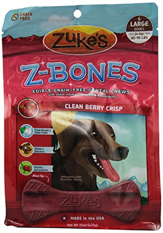 Zuke's Z-Bone Clean Berry Crisp Large - 6 Count Pouch