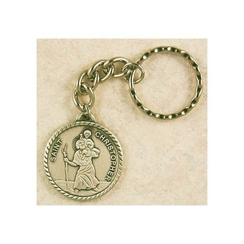 Pewter St Christopher Keyring