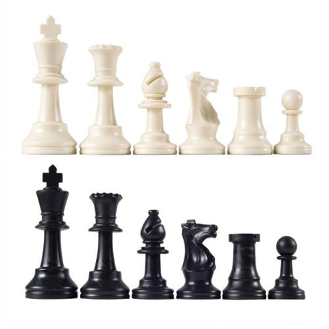 Unweighted Tournament Chess Pieces with 3 3/4" King
