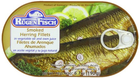 Smoked Herring Fillets in Oil, 6.7 oz