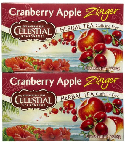 Celestial Seasonings Tea Herb Cranbry Apple Zing C 20 BG
