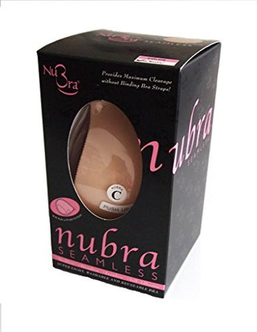 NuBra Seamless Push Up Adhesive Bra with Molded Pads, Nude, Cup A