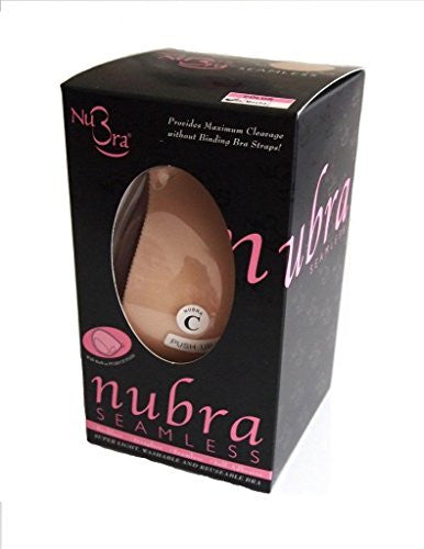 NuBra Seamless Push Up Adhesive Bra with Molded Pads, Nude,, Cup C