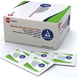 Alcohol Prep Pad Sterile Large 10/100/Cs