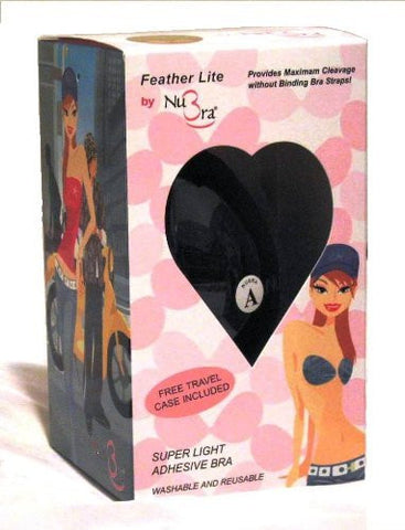 NuBra Feather-Lite Adhesive Bra, Black, Cup C