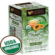 100% Organic Papaya Leaf Tea With Mint 24 Bags
