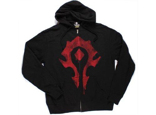 World of Warcraft Horde Spray Zip-up Hoodie- Black, 3X-Large