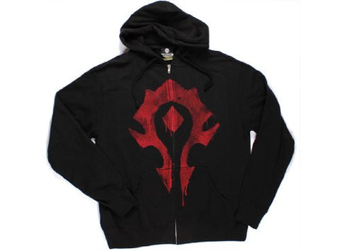 World of Warcraft Horde Spray Zip-up Hoodie- Black, 3X-Large