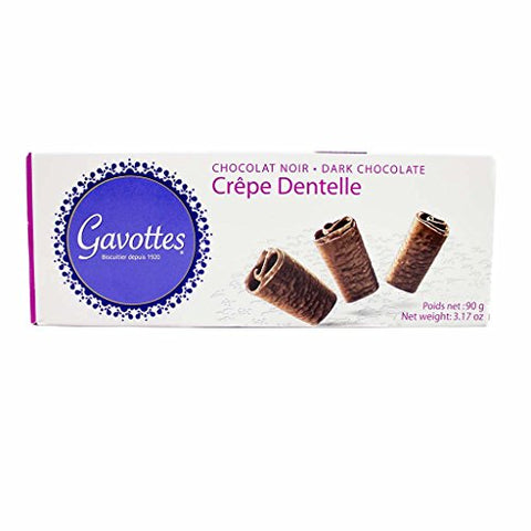 Gavottes Crepe Dentelle in Chocolate, Dark Chocolate