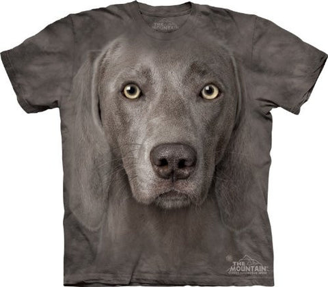 Mountain Weimaraner Adult Size T-shirt , Gray , Small
