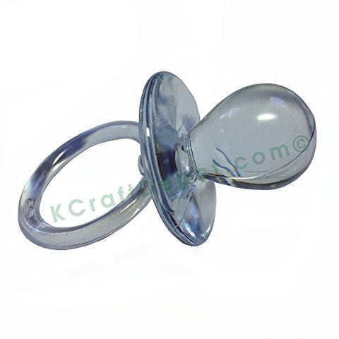 12 Pcs 2.5" Clear Pacifiers Baby Shower Party Game Decoration Favors