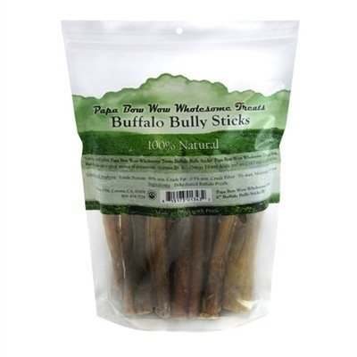 Papa Bow Wow - Buffalo Bully Sticks - 6" Sticks 1lb Bag - 100% Natural