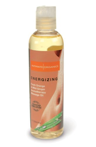 Intimate Organics Massage OIL - Energizing - Orange & Ginger 4oz