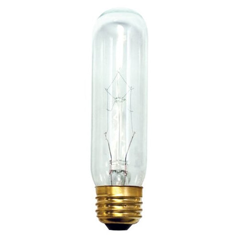 Bulbrite 60T10C 60-Watt Incandescent T10 Tubular Light 130V, Clear