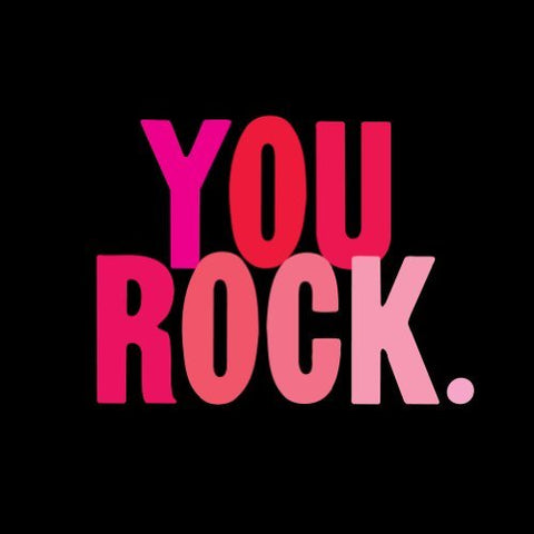 Magnet 3.5" Square - "you rock"