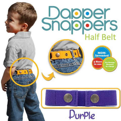 Dapper Snapper Made in USA Baby & Toddler Adjustable Belt-Purple