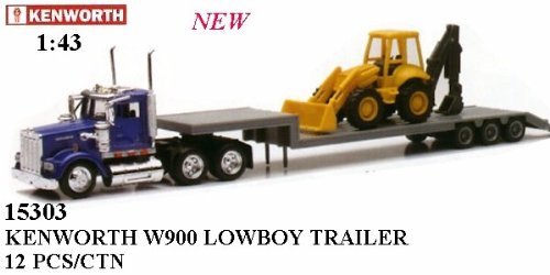 1/43 Kenworth W900 Construction Truck with Road Roller