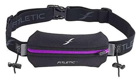 Single Pouch Neoprene w/ Race Number Holder Black/Purple