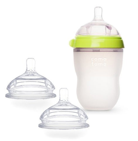 "Natural Feel" Baby Bottle (Single Pack), 8 oz Green