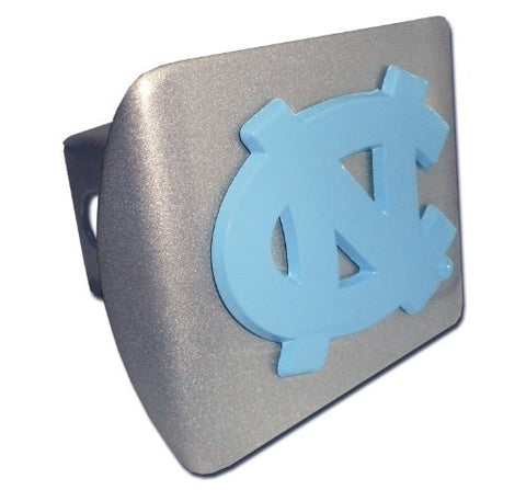 North Carolina NC Metal Hitch Cover, Brushed