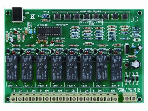 8-Channel USB Relay Card