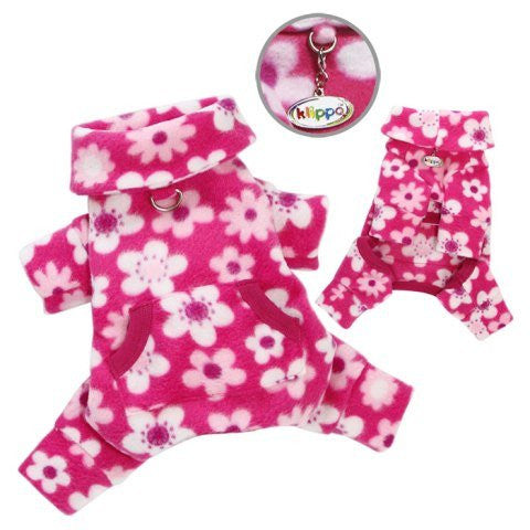 Full Blossom Turtleneck Fleece Pajamas/Bodysuit, L