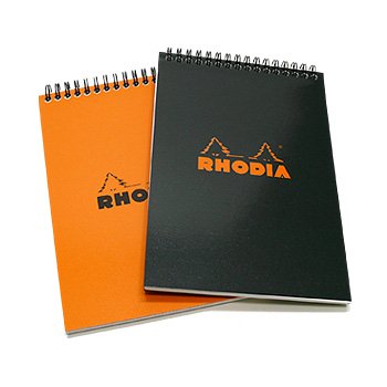 Rhodia Classic Notepads Top Wirebound 6 x 8 ¼ Graph Orange 80 sheets