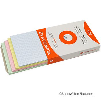 Exacompta Index Cards Filing Index Cards 4 x 6 Graph 4 Assorted Colors 100 Cards