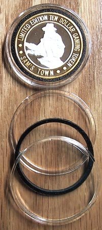 Air-Tite Coin Holders with Black Rings, Model X, $10 Silver Strike, 43mm